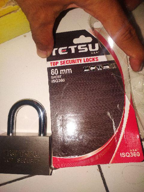 Kunci Gembok Baja 60 Mm Tetsu Usa Security Padlock 60mm Pagar Rumah Gerbang Ruko