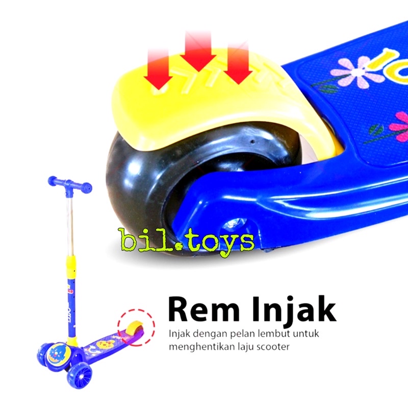 MAINAN ANAK KICKBOARD SCOOTER SKUTER ANAK / OTOPED MUSIK ANAK RODA 3 PMB ST06 SKUTER MURAH ST 06