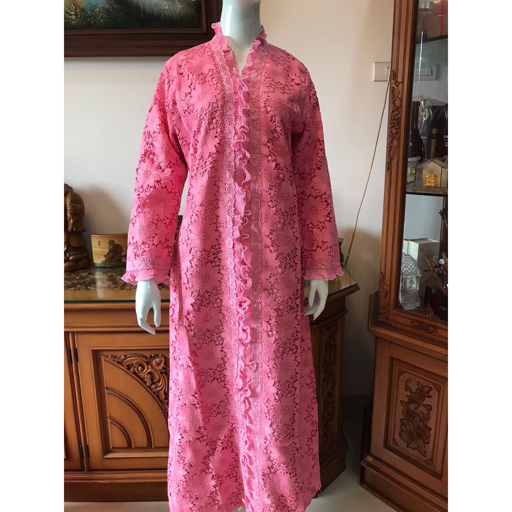 Gamis alexuez full brukat 0481 depan /gamis brukat tebal premium