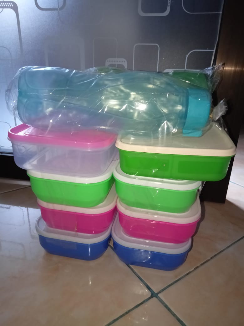 (6pcs) Kotak Makan/wadah Makan Plastik New Cornelius 443