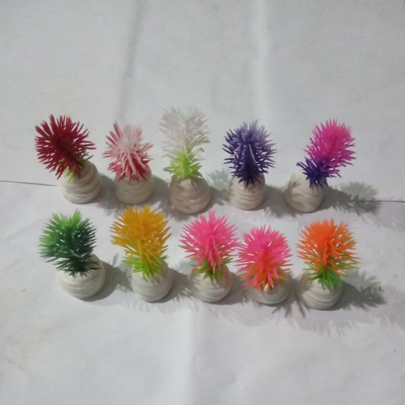 Kaktus Mini Hiasan Aquarium plastik