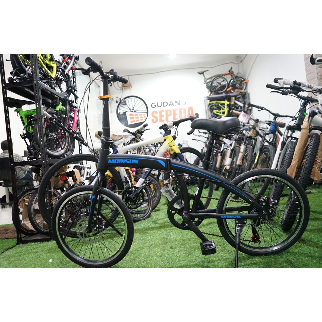 Sepeda Lipat 20 Inch Morison 8118 7 Speed Rims Alloy termurah murah Garansi SNI-2