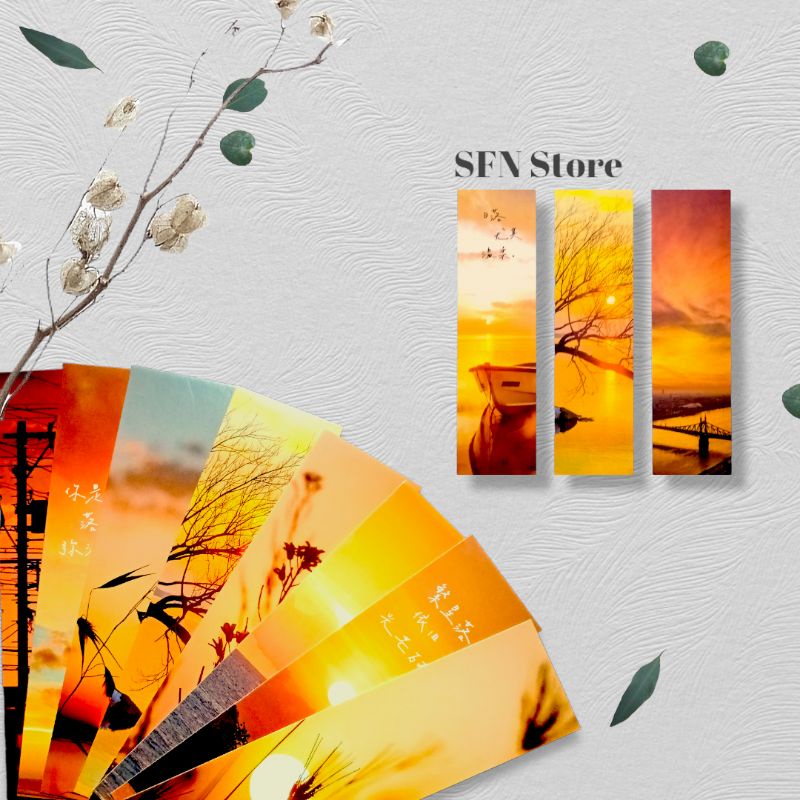 

Pembatas Buku - Bookmark - Penanda Buku Motif Sunset