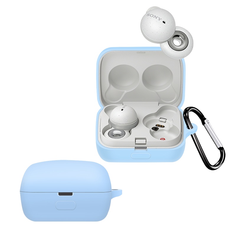 Soft Case Silikon Earphone Bluetooth Wireless Sony LinkBuds WF-L900 Anti Jatuh Dengan Gantungan Kunci