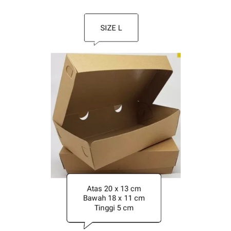 

Isi 30 pc, lunc box karft laminasi, box nasi, box ayam, kemasan makanan anti lengket