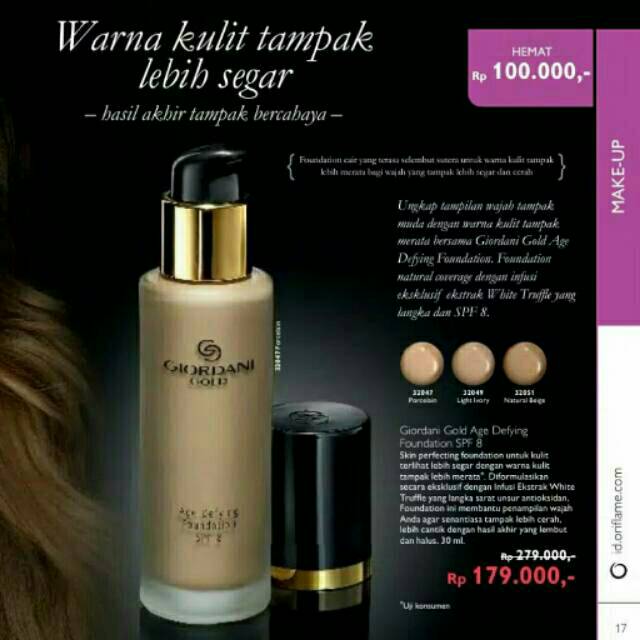 ❌SOLD❌ FOUNDATION GIORDANI GOLD ORIFLAME [PRELOVED]