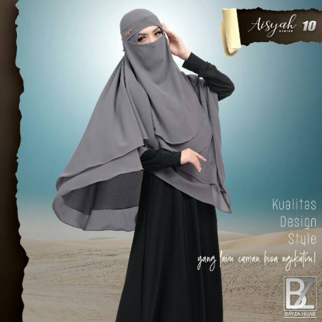 CLEARANCE SALE  Khimar Aisyah Niqob ORIGINAL Bayza Hijab