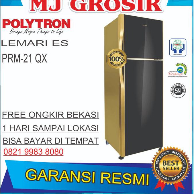 KULKAS POLYTRON  PRM 21 QX LEMARI  ES  2  PINTU  PRM21QX PRM 