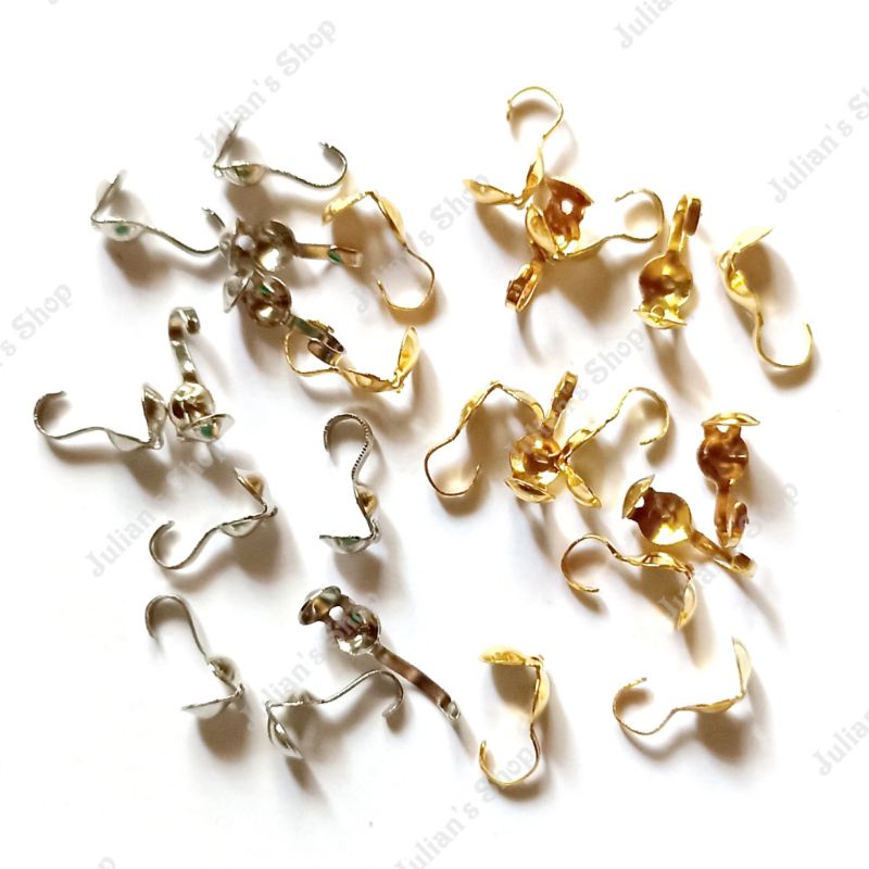 Penjepit Mangkok Tali Rantai Clasp Shell End Kodokan 1 Lubang Bahan Craft Gelang Kalung