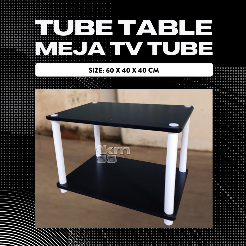 [ NEW LOKAL ] Meja TV 2 Susun Minimalis Serbaguna Tabung Rak TV ( RS2-4060 ) Meja Printer Rak Cofee 