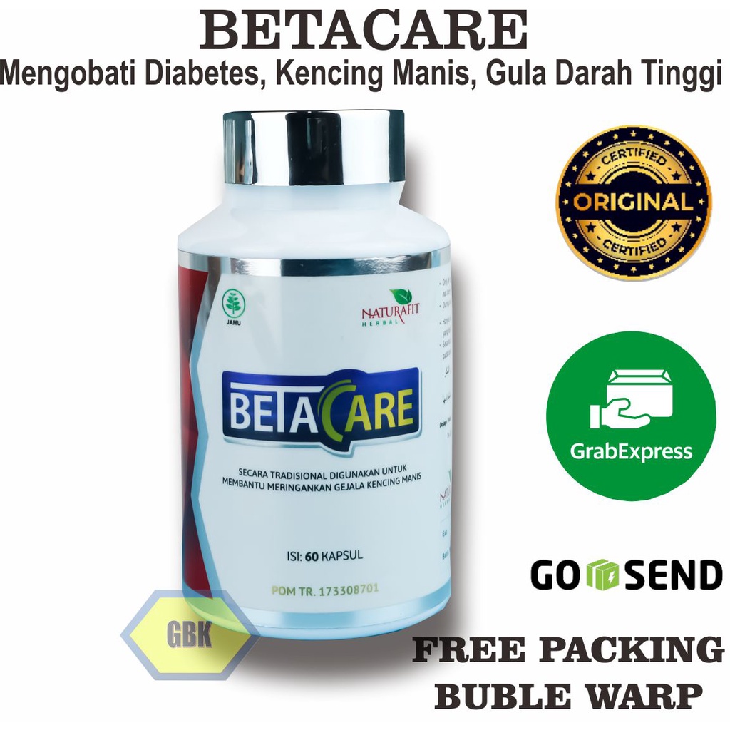 Betacare 60 KPS / Mengobati Kencing Manis, Diabetes dan Menurunkan Kadar Gula - Herbal BPOM