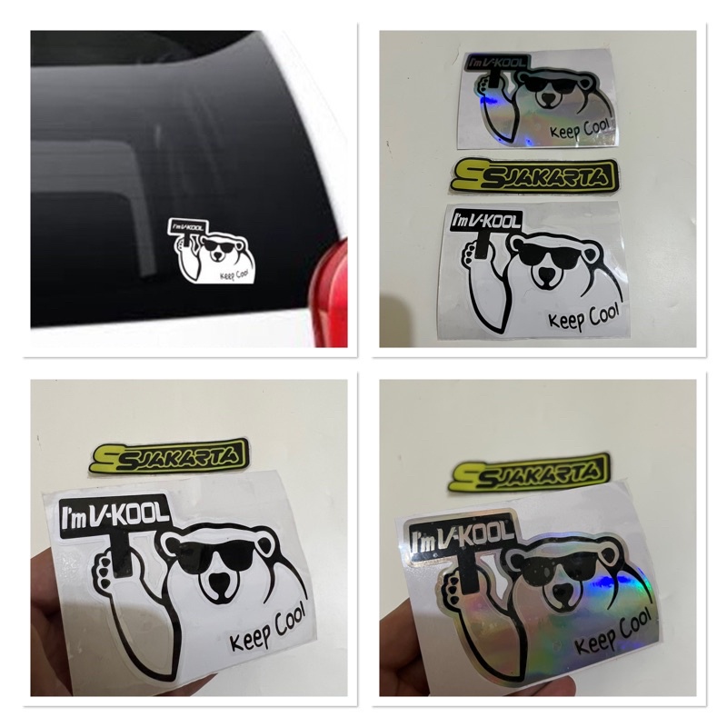 STIKER STICKER IM VKOOL IM V-KOOL BERUANG KEEP COOL CUTTING