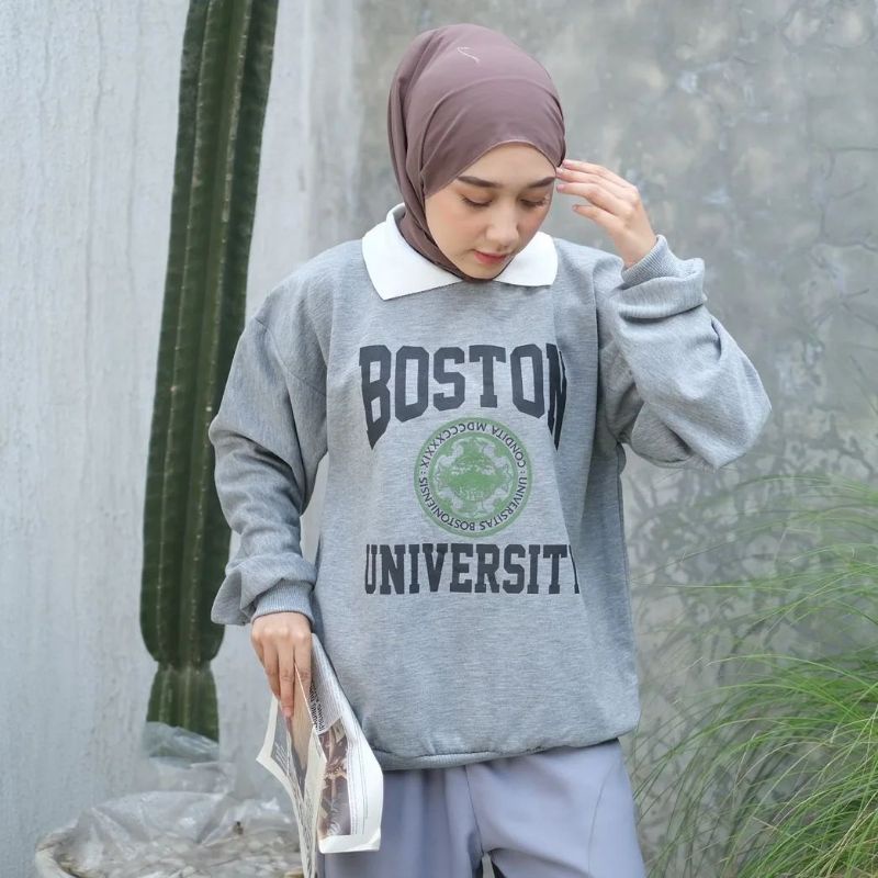 Boston Colar Sweater | Fashion Terkini | Sweater Termurah Korean Style