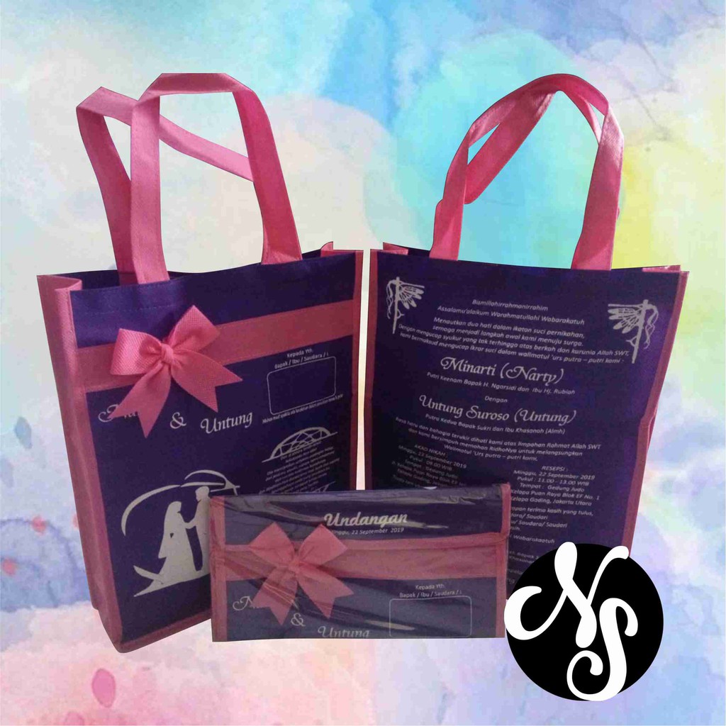 Undangan Unik Undangan Pernikahan Murah Model Tas