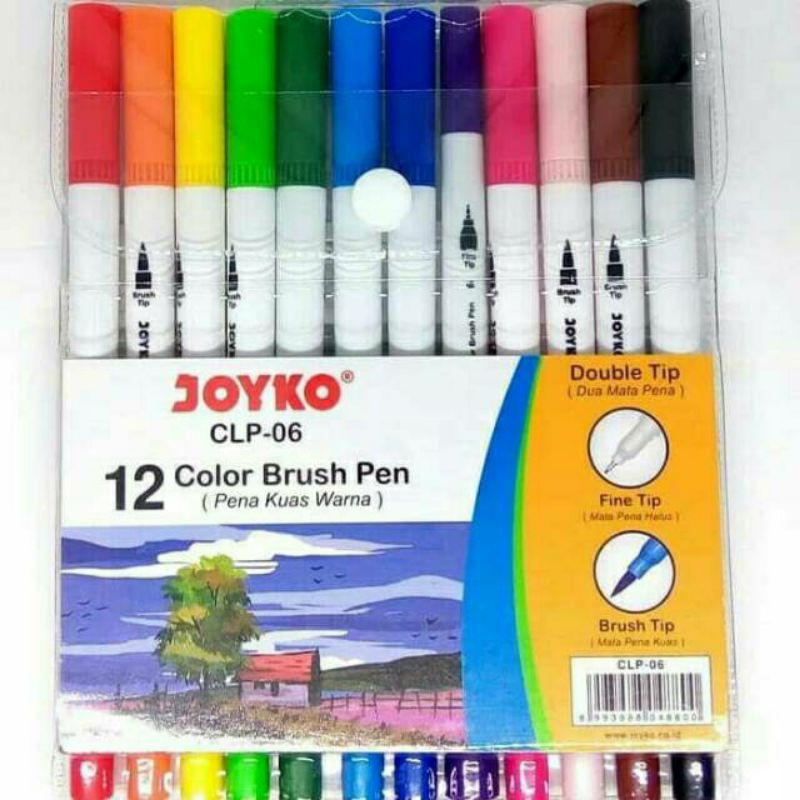 

Joyko CLP-06 Spidol Warna / Brush Pen Set 12 Warna