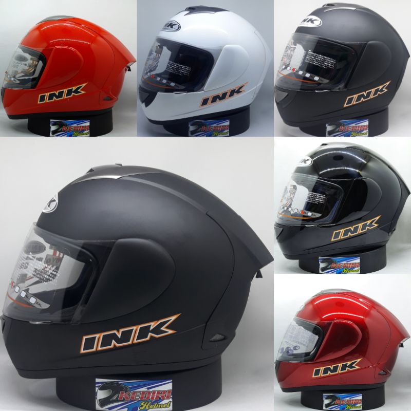 Helm INK CL MAX Solid polos black doff white red gunmetal