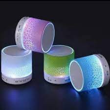 &lt;  M.A &gt; Speaker Bluetooth Retak LED BT Audio Bulat Kecil Lampu