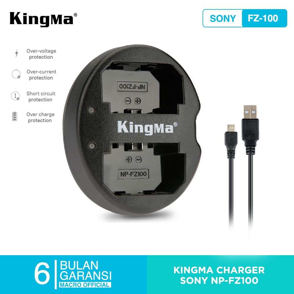 KINGMA Dual Charger Sony NP-FZ100 - Non Lcd Display - Adijaya