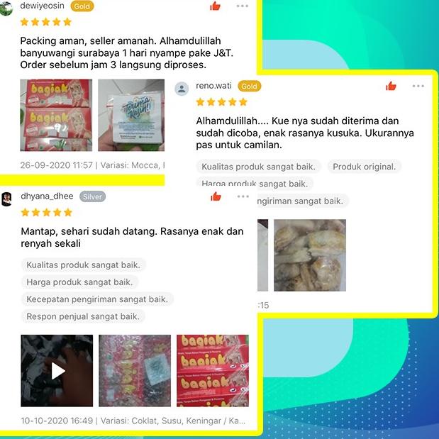 

[SKU PRODUK : 67H8O] Kue Bagiak Jadul / Camilan Manis Garing / Suguhan Kering Lembut Oleh Oleh Khas