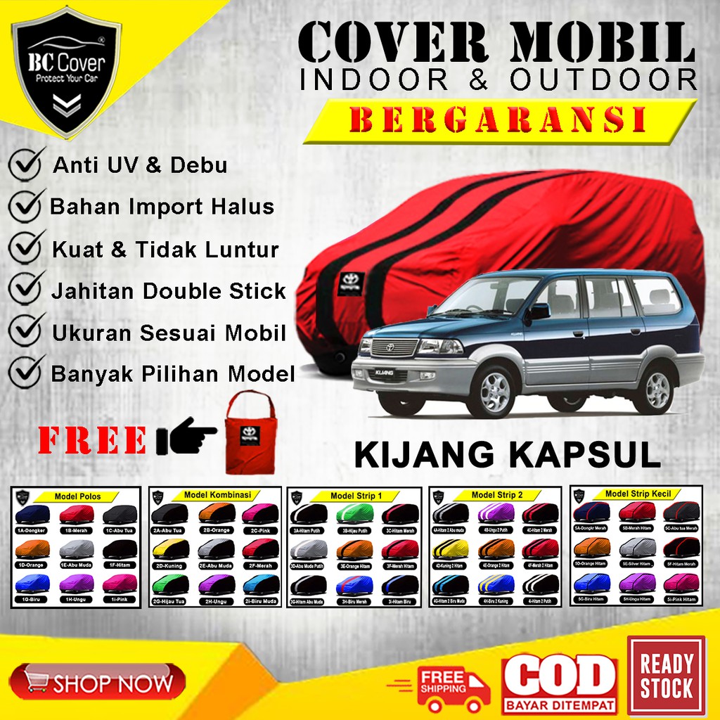 Body Cover Mobil Kijang Kapsul Krista LGX LSX SSX / Sarung Mobil Toyota Kijang Kapsul SX LX Selimut Tutup Penutup Mantel Pelindung Jas Mantol Kerudung Mantel Toyota Kijang Kapsul Outdoor