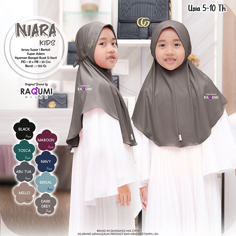 NIARA RAQUMI JILBAB ANAK PREMIUM HIJAB KIDS