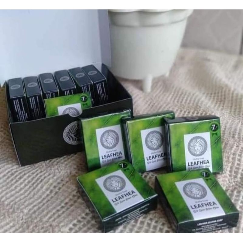 sabun leafhea hijau original ori Spirulina soap 1 box isi 14 n 16 pcs