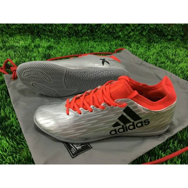{KUALITAS TERBAIK}     Sepatu Futsal Adidas X16.3 IC Silver