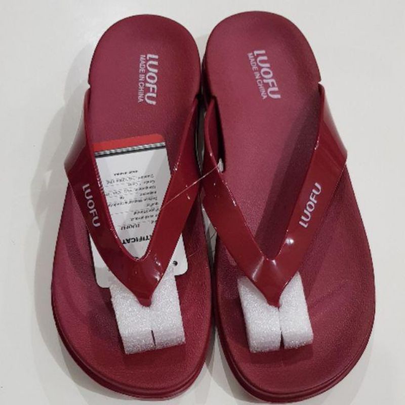 Sandal jepit Luofu E7164-JP,Sandal karet wanita kekinian,sandal wanita jelly terbaru