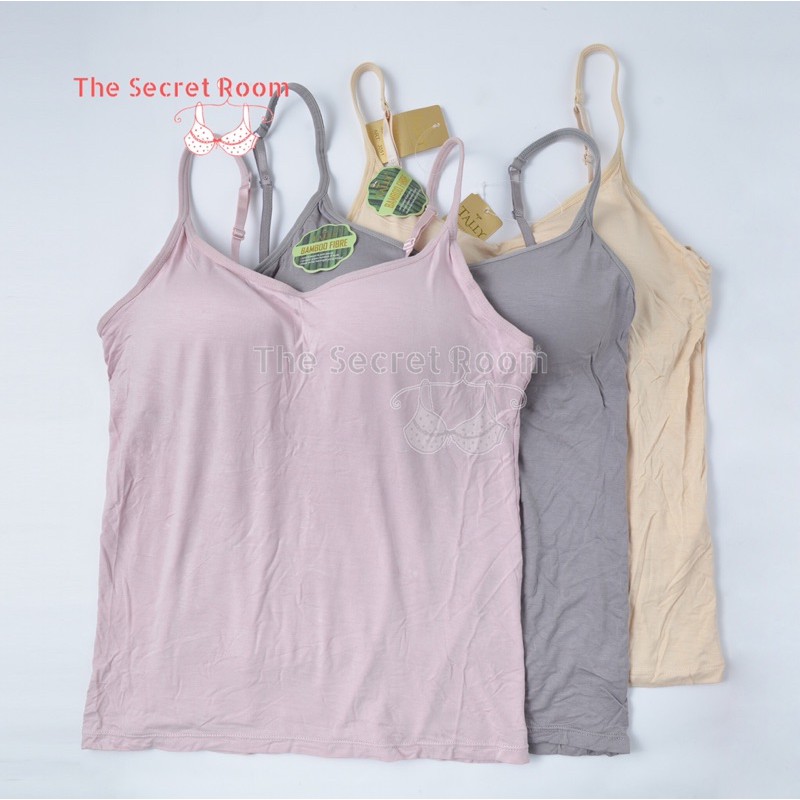 TALLY SINGLET TANK TOP 3551 I ADA BUSA I TALI BISA DIATUR I BAHAN KATUN BAMBOO I FREE SIZE