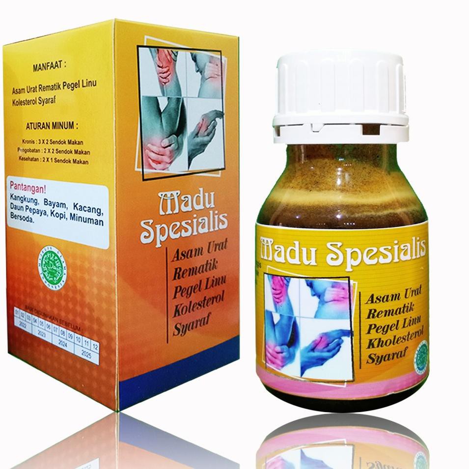 

E4T3 Madu Spesialis Asam Urat Rematik Kolesterol Saraf 350 gr Terkini