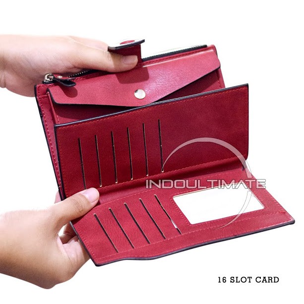 Dompet Wanita JH-A2031M / Dompet Cewek / Cewe Kartu ATM Panjang Lipat Kulit Import Murah Lucu