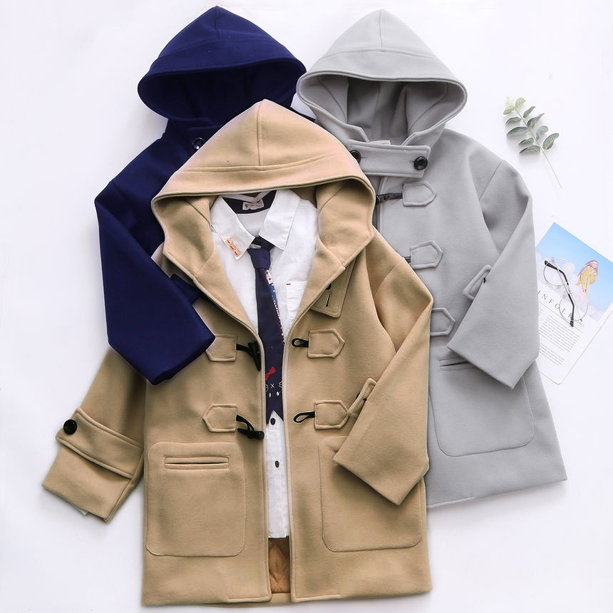 Hooded Toggle Coat Jaket Wanita Hoodie Japan Style Mantel