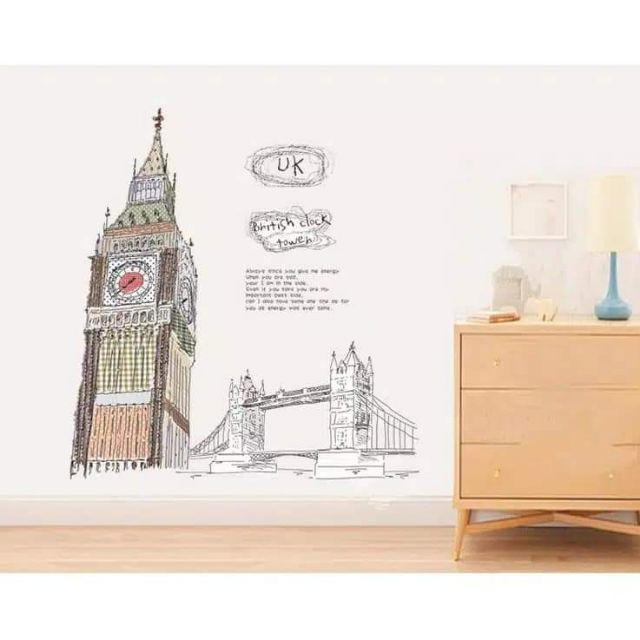 Wall Sticker Xl British Clock Dbs Ay 859