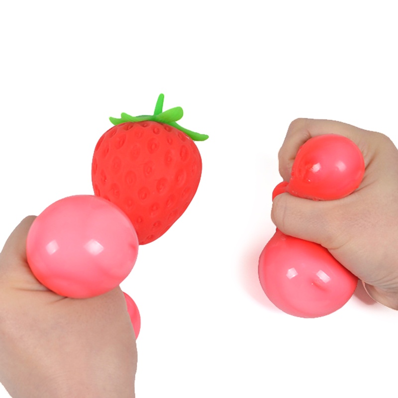 Mary Squishy Mainan Strawberry Untuk Bermain UV Printing Sensory Fidget Vent Novelty Stress Relief Prank Gag Anak Dewasa Fa
