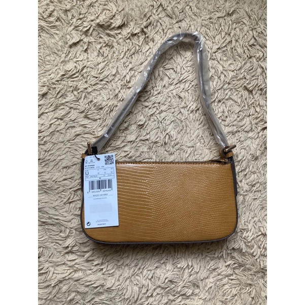 SALE Tas Mango Croc-effect baguette bag