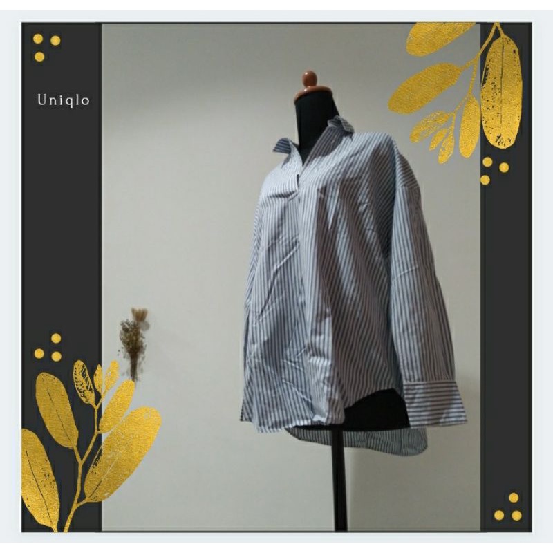 Preloved - Blue Stripe Shirt Uniqlo