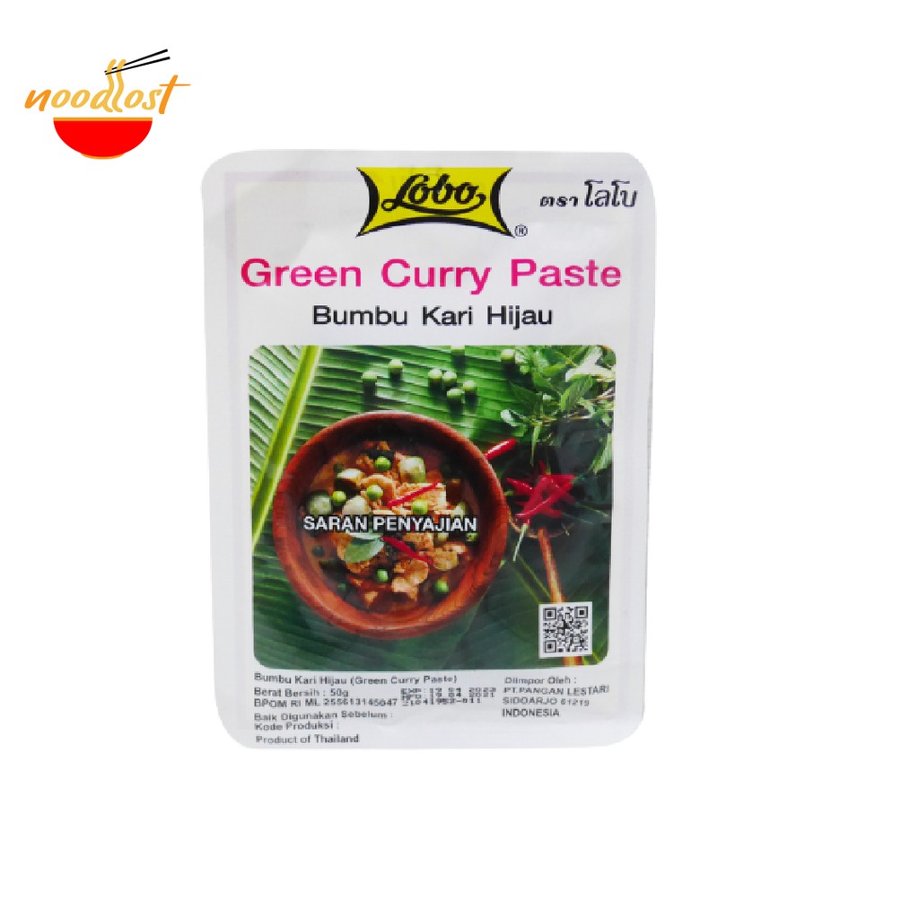 

LOBO GREEN CURRY PASTE 50 GRAM - Bumbu Kari Hijau Thailand Instant