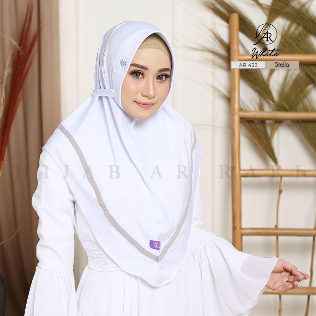 Hijab Ar Rafi AR 423 hijab instan new arrival || INAYAHHIJAB-White