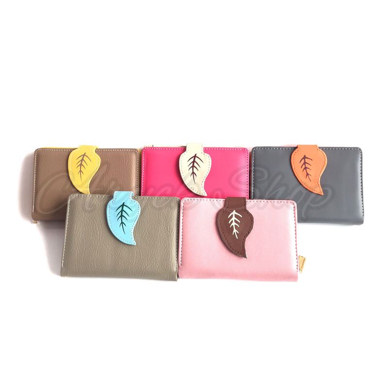 DOMPET DAUN MINI - Dompet Lipat Mini Simple elegan Murah