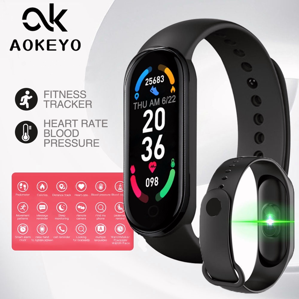 BestPromo Aokeyo M6 Smartwatch Bluetooth Smartband Fitness Tracker Colour Display Heartrate