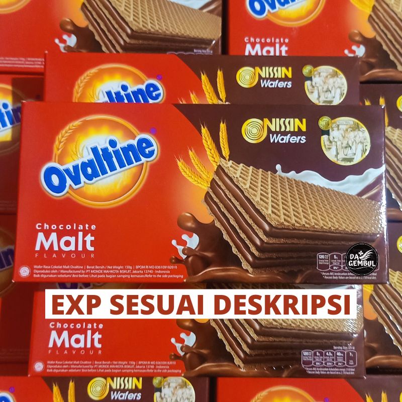 Jual Nissin Wafer Ovaltine Chocolate Malt 150g Shopee Indonesia