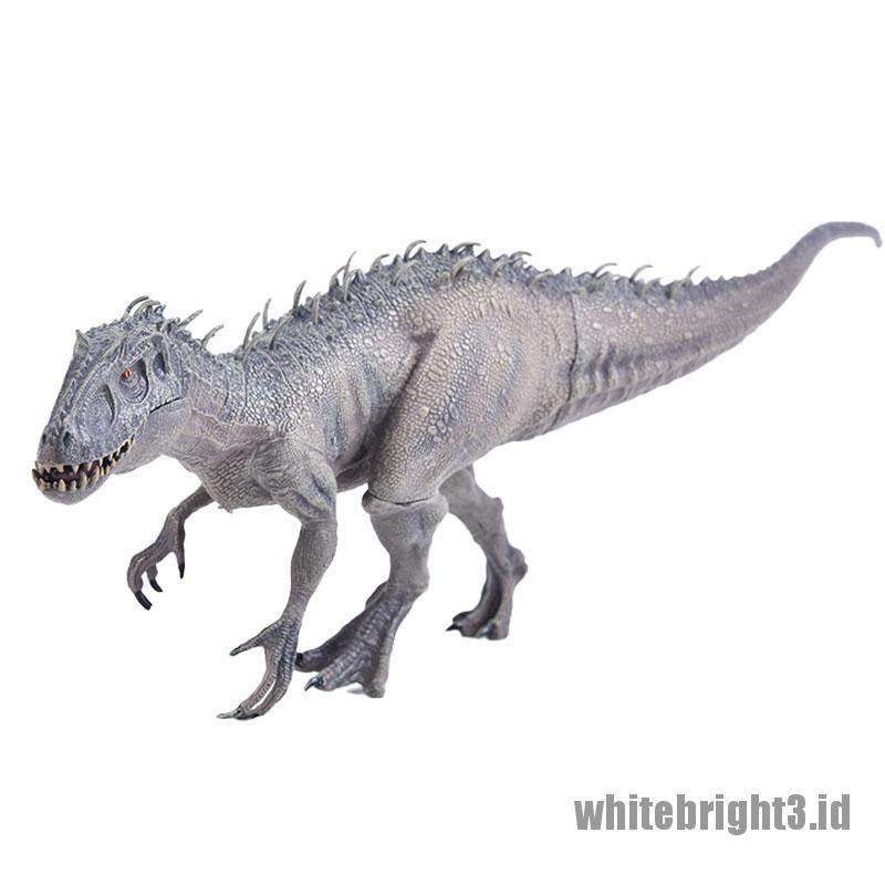 (white3) Mainan action Figure Simulasi Dinosaurus Jurassic Indominus Rex Bahan PVC Ukuran Besar