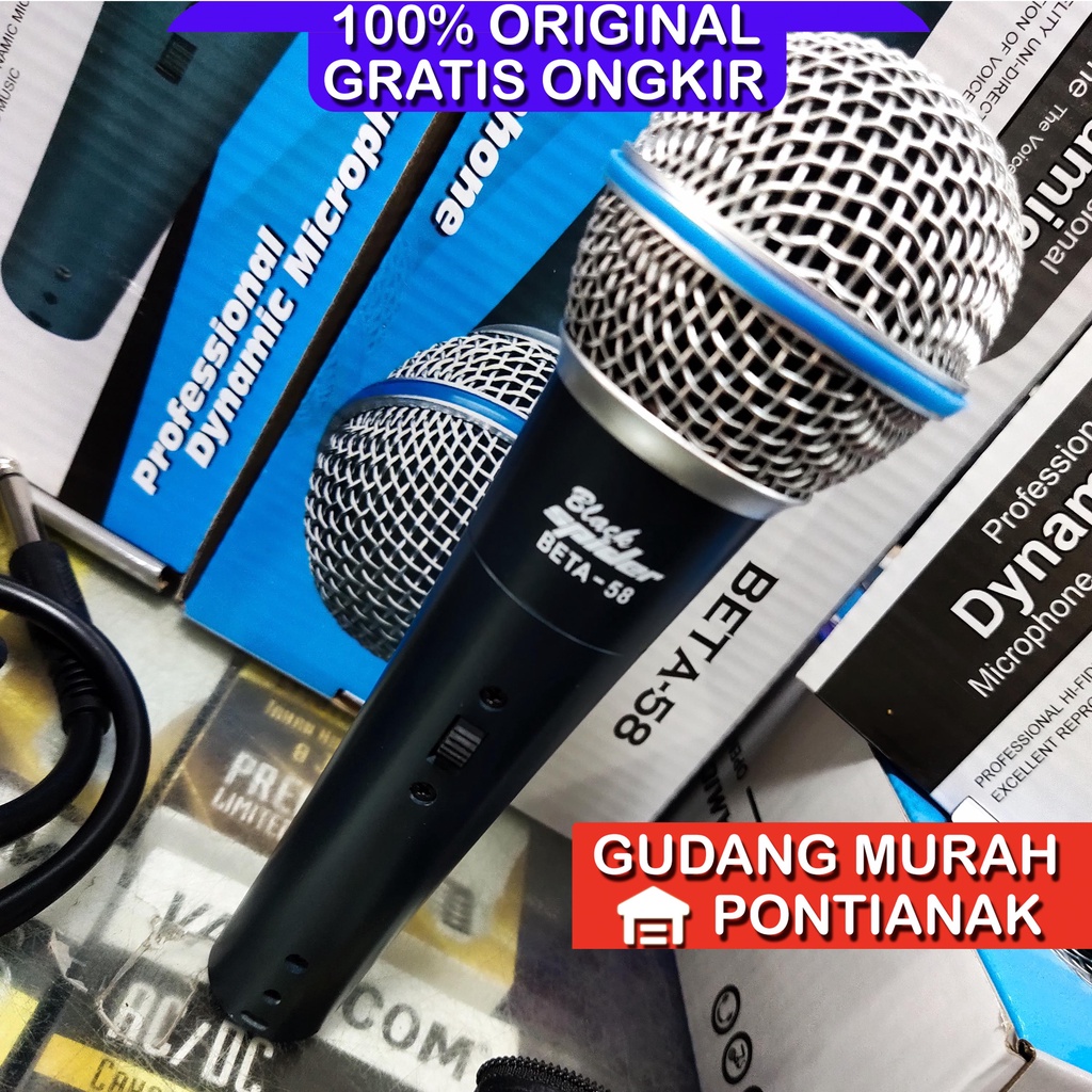 Mic Blackspider ORIGINAL ASLI Suara Jernih dan Nyaring BETA 58