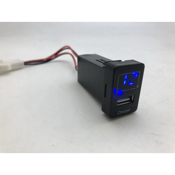 Charger Tanam Plus Voltmeter I Charger Usb Voltmeter Mobil I Charger Voltmeter Usb Universal Mobil