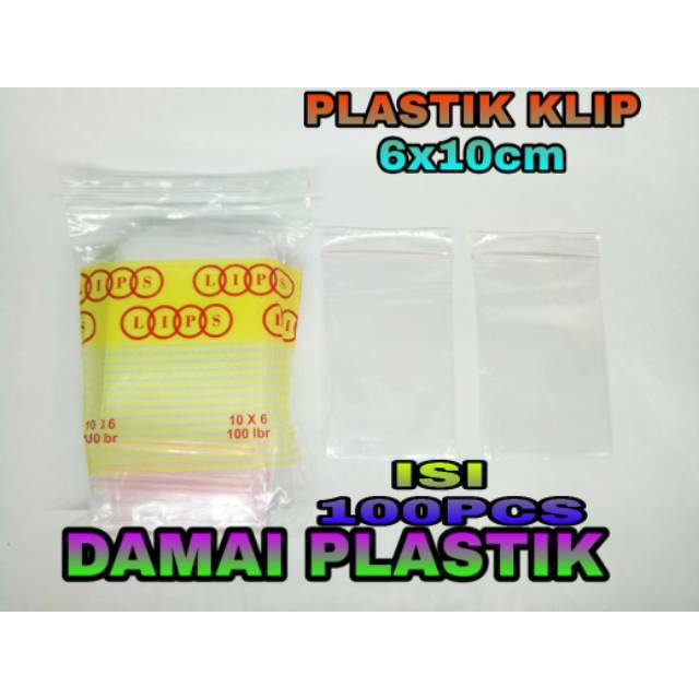Plastik KANTONG Ziplock Klip Clip  6x10 cm Sealer PE Bening 6 X 10 CM Bungkus Obat Cabe Sambal