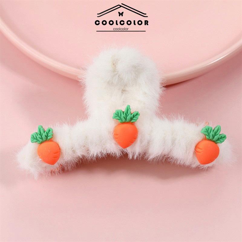 CODLove Plush Hairpin Fashion Imitasi Kelinci Rambut Temperamen Curling Clip- cl