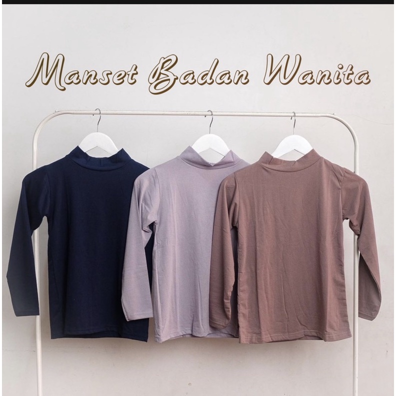 (LD 80-120CM) MANSET KAOS WANITA / Manset Baju muslim / inner wanita muslim / Manset turtleneck / Atasan Muslim