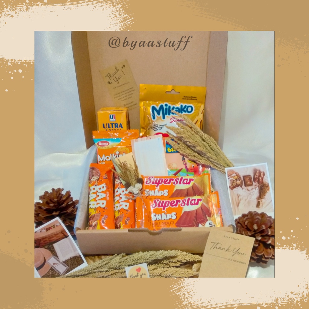 

[ MEDIUM ] Promo Hampers Snack Box Murah Kado Ulangtahun Hadiah Wisuda Byaa Stuff / Gift Box / Kado Hadiah