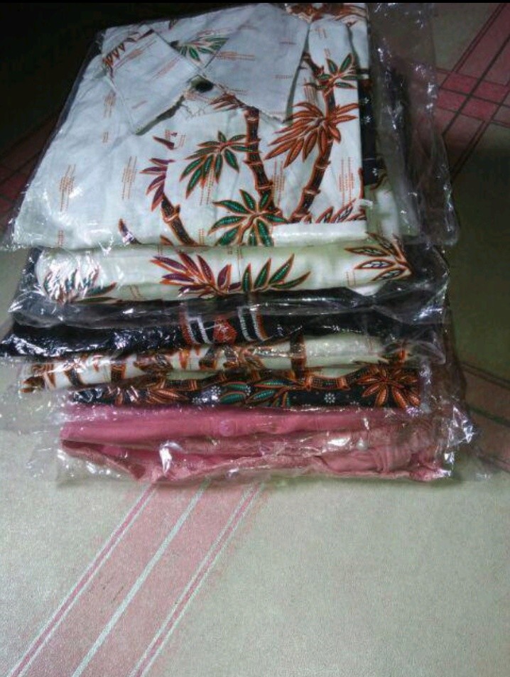 Batik Couple Keluarga Sania Ruffle Ori Ndoro Jowi Dnt Motif Bambu