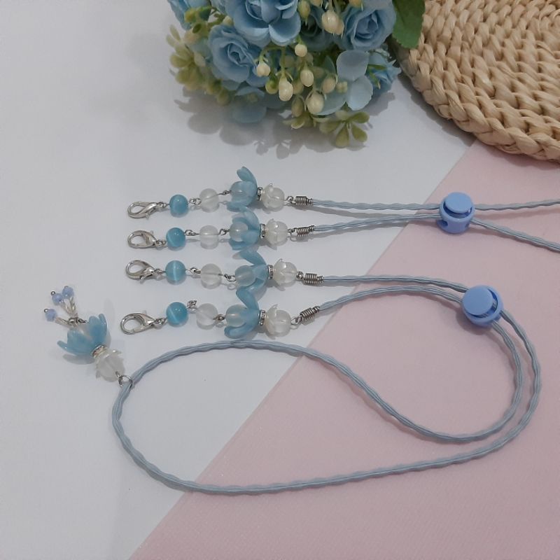 Azizamuslimah kalung masker / tali masker / 2in1 strap masker / mask strap / konektor hijab / souven